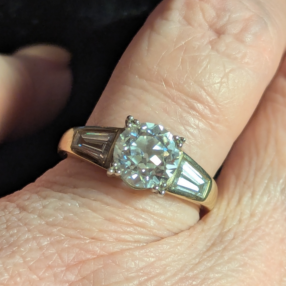 Yellow And White Gold Certified  Lab Diamond Ring